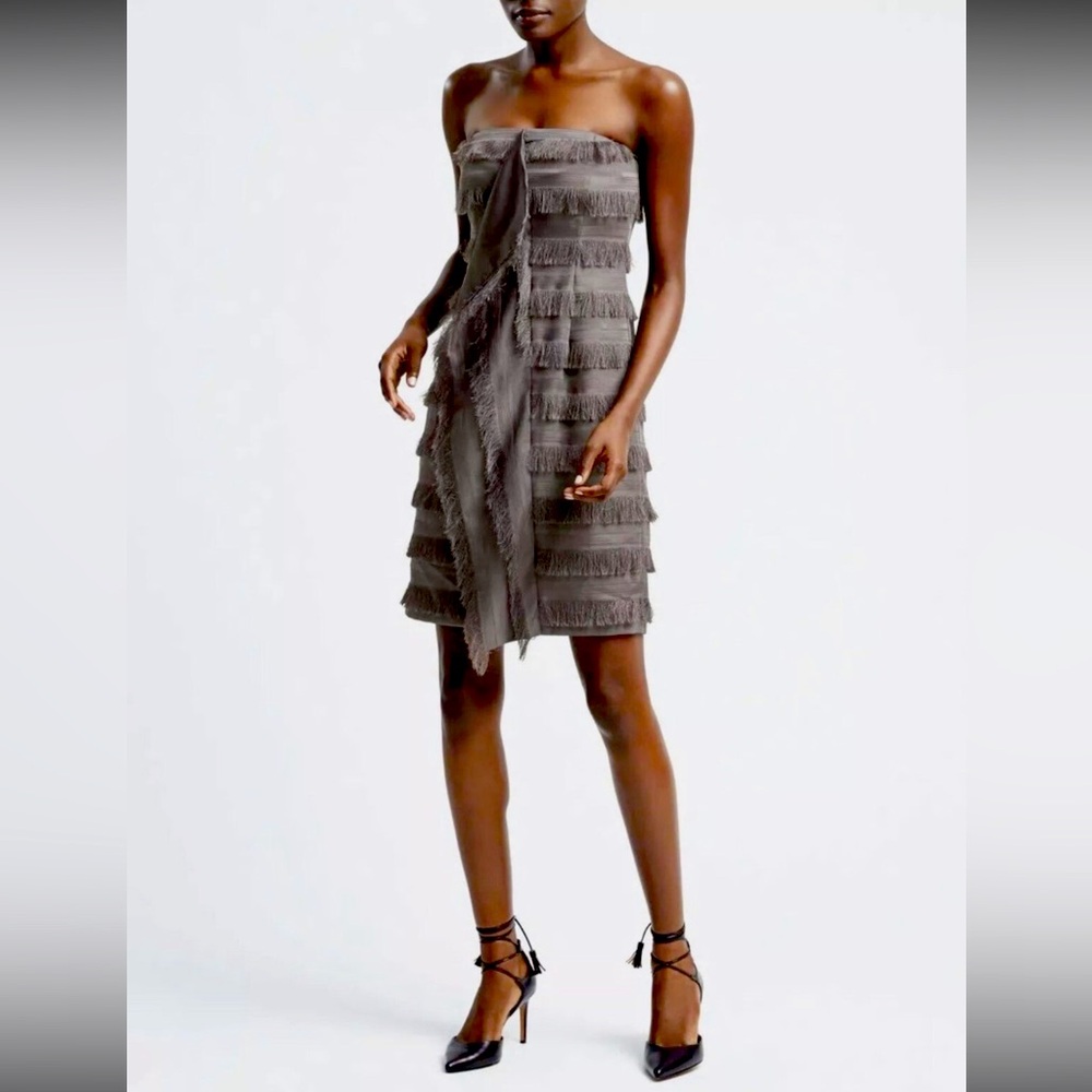 Banana Republic Strapless Fringe Dress